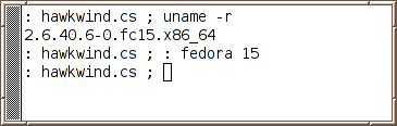 Fedora 15 xterm