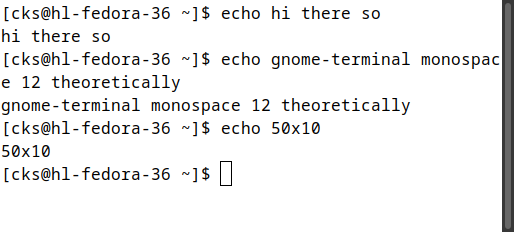 Gnome-terminal on Fedora 36
