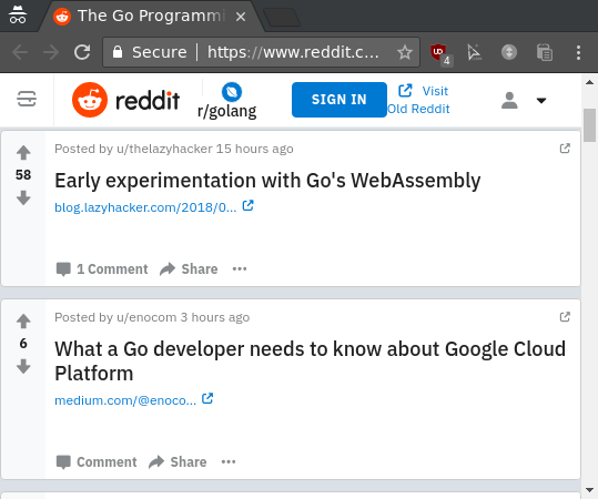 New Reddit r/golang